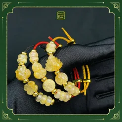 Vòng Dây Cap Tóc Vàng Mix Đá Tự Nhiên