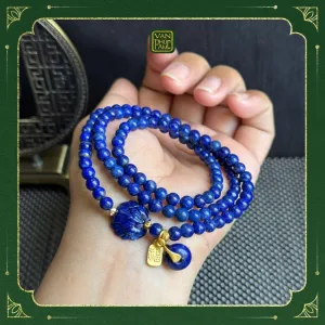 Chuỗi Lapis 5ly Cuốn 3 Vòng Mix Hồ Ly Chúa, Charm Điếu Lapis
