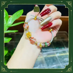 Vòng Dây Cáp Ưu Linh Hồ Ly Mix Ngũ Điếu, Cỏ 4 Lá Và Xu Kim Tiền