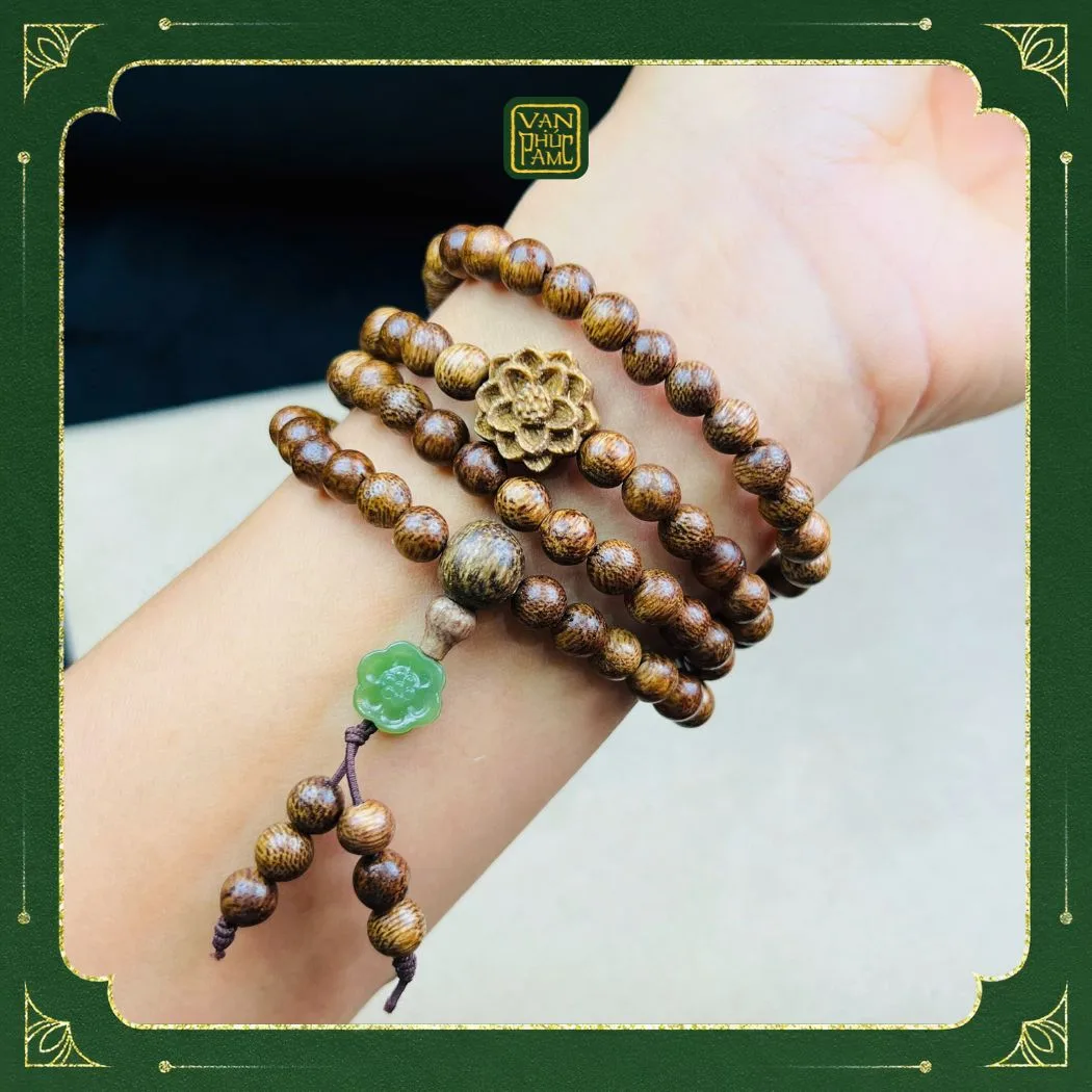 Chuỗi Trầm Tốc Mix Charm Ngọc Bích