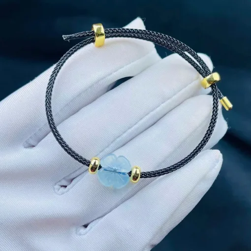 vòng tay dây cáp cỏ 4 lá